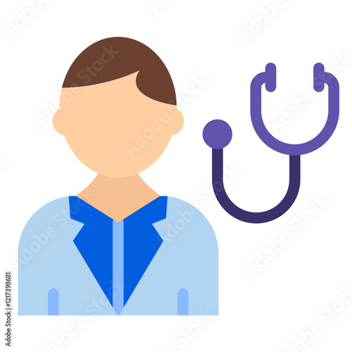 Vector Design Pulmonologist Icon Style