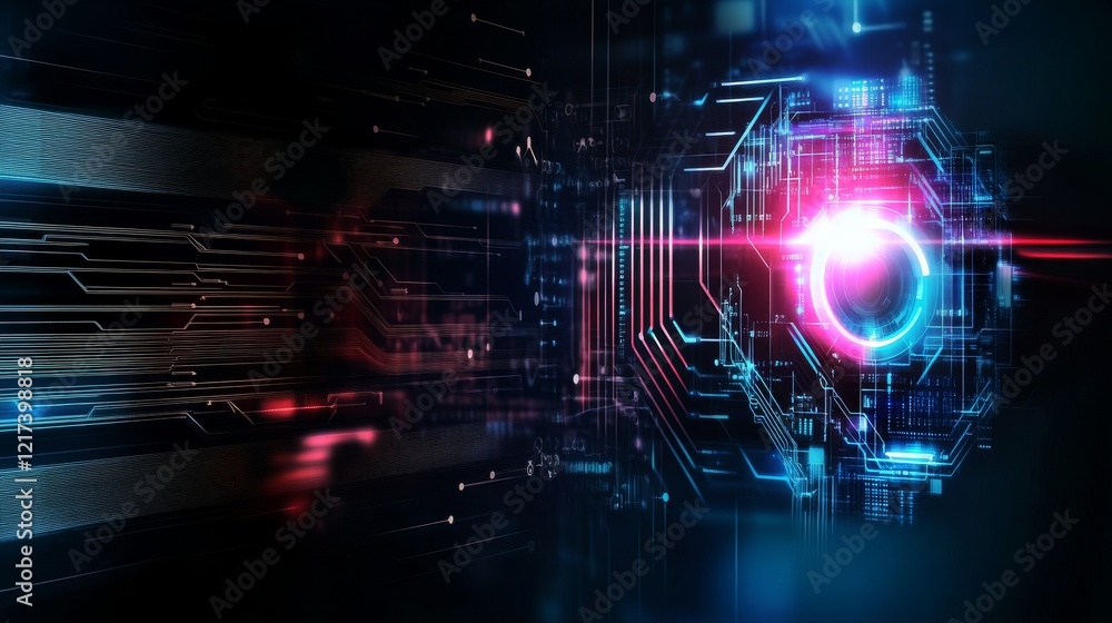 A vibrant digital background featuring intricate circuits and glowing elements, creating a futuristic and high-tech atmosphere. A vibrant digital background featuring intricate circuits and glowing elements, creating a futuristic and high-tech atmosphere.