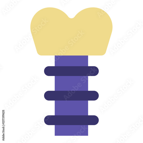 Vector Design Dental Implant Icon Style