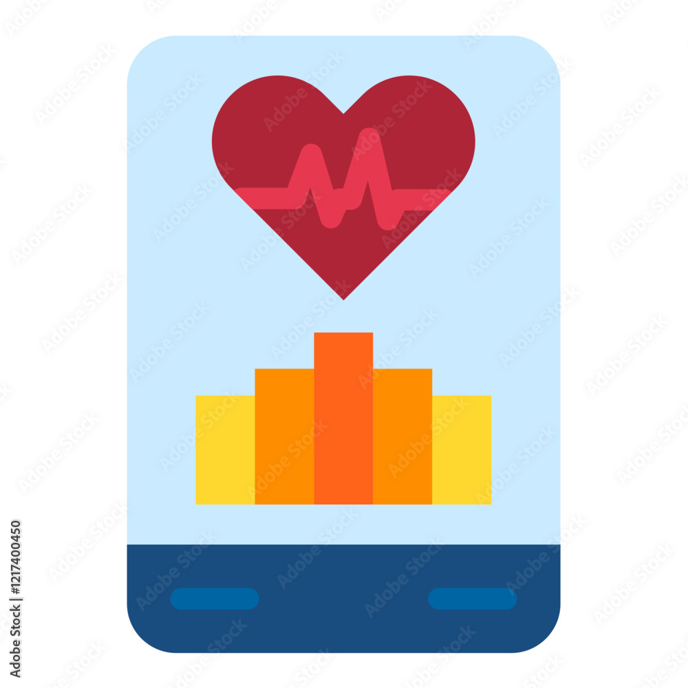 Vector Design Health Tracking App Icon Icon Style Vector Design Health Tracking App Icon Icon Style