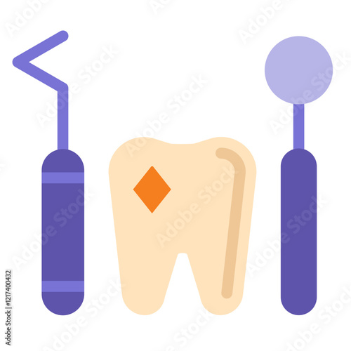 Vector Design Dental Hygienist Icon Style