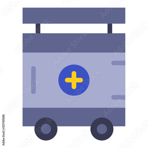 Vector Design Hospital Bedside Table Icon Style