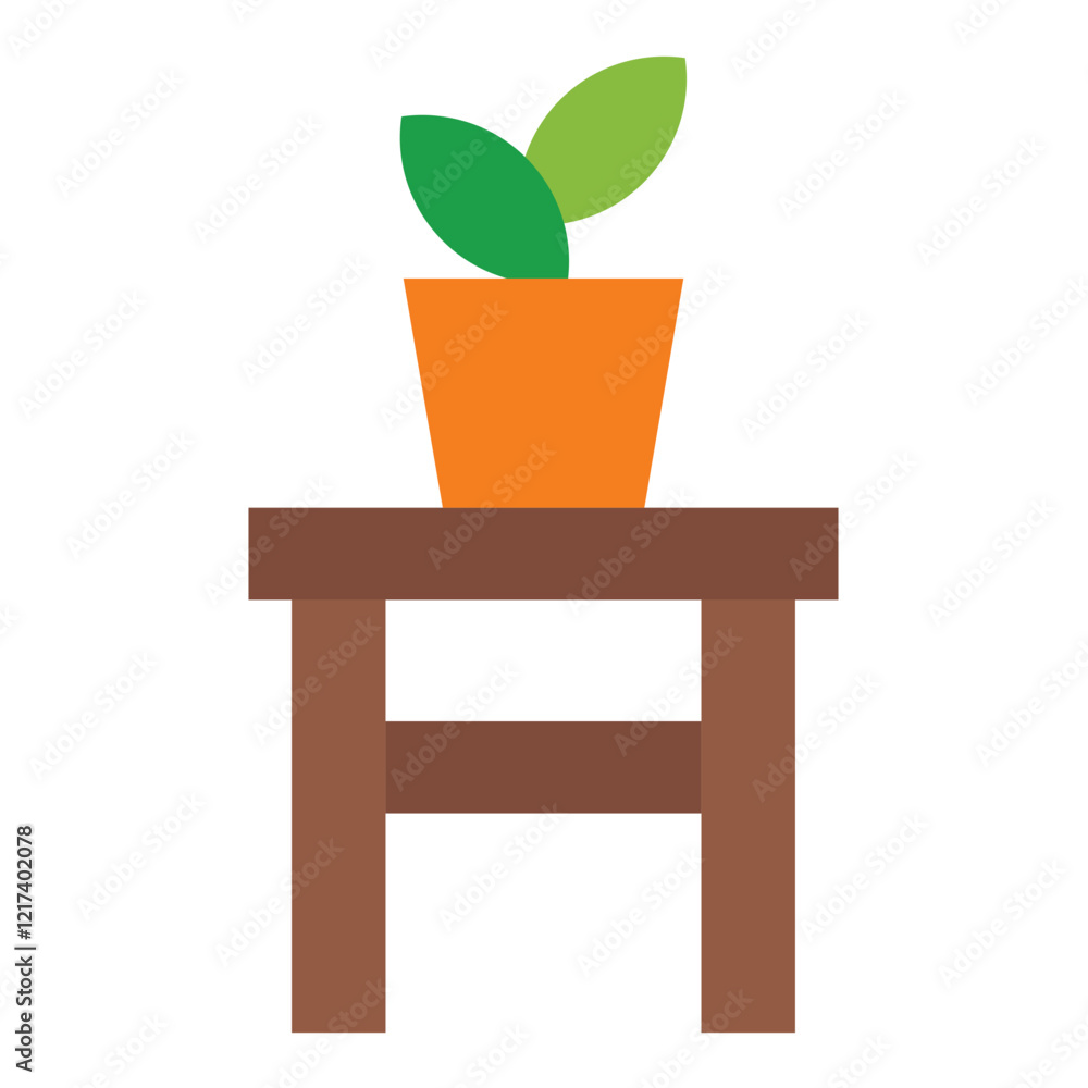 Vector Design Plant Stand Icon Style Vector Design Plant Stand Icon Style