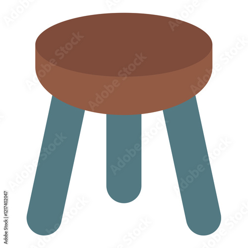 Vector Design Vanity Stool Icon Style