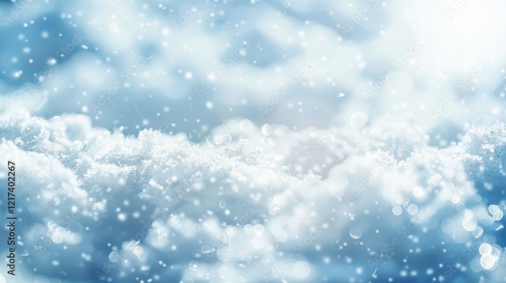 Soft Snowflakes Gently Falling on a Frosted Surface with a Dreamy Blue Background Creating a Serene Winter Wonderland Atmosphere for Holiday and Seasonal Themes Soft Snowflakes Gently Falling on a Frosted Surface with a Dreamy Blue Background Creating a Serene Winter Wonderland Atmosphere for Holiday and Seasonal Themes