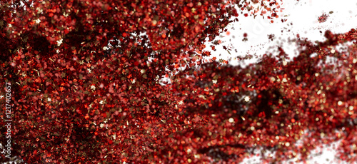 Red and gold glitter confet...