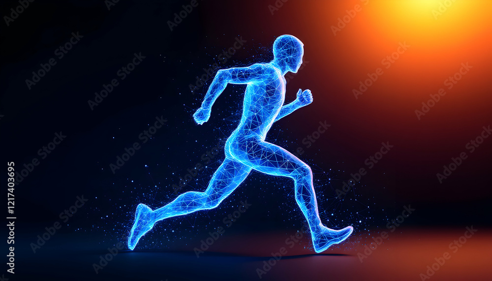 Abstract Running Man: A Futuristic Representation of Speed and Motion Abstract Running Man: A Futuristic Representation of Speed and Motion