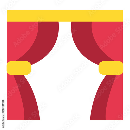Vector Design Curtains Icon Style