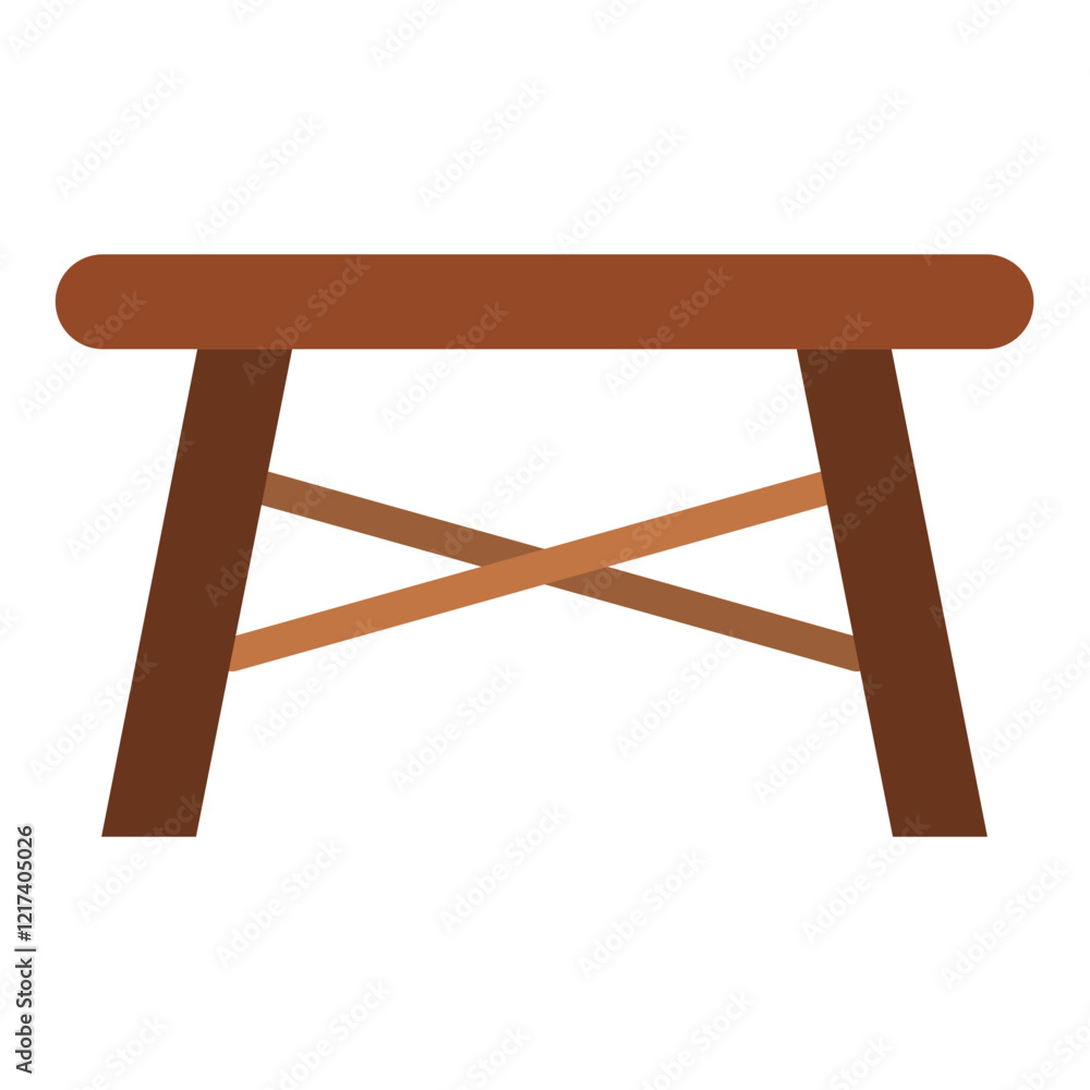 Vector Design Mid-Century Coffee Table Icon Style Vector Design Mid-Century Coffee Table Icon Style
