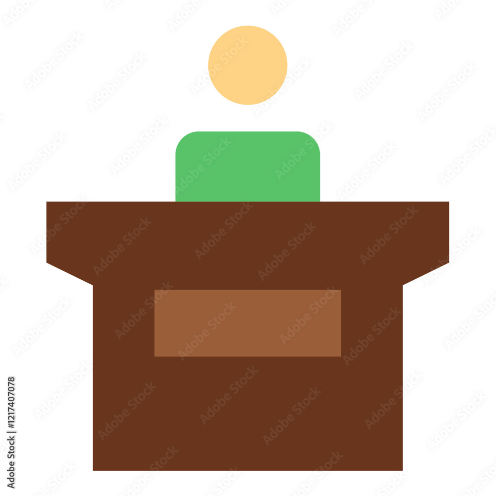 Vector Design Reception Desk Icon Style Vector Design Reception Desk Icon Style
