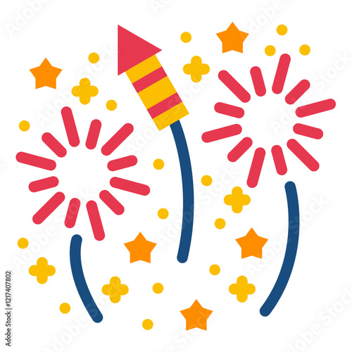 Vector Design Fireworks Icon Style
