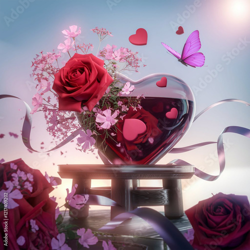  Valentine's day with red roses 