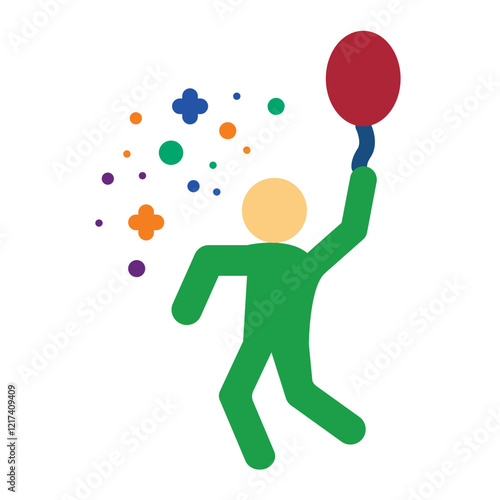 Vector Design Partygoer Icon Style