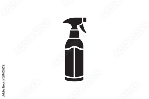  black and white simple spray bottle vector silhouette 