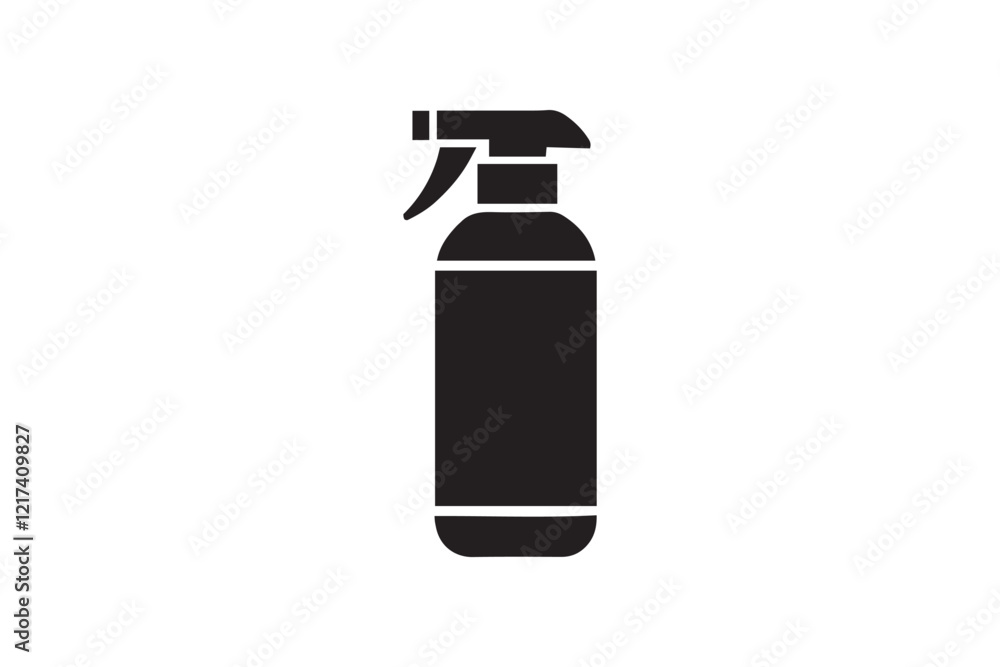 black and white simple spray bottle vector silhouette black and white simple spray bottle vector silhouette