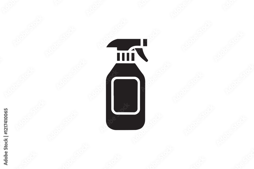 black and white simple spray bottle vector silhouette black and white simple spray bottle vector silhouette