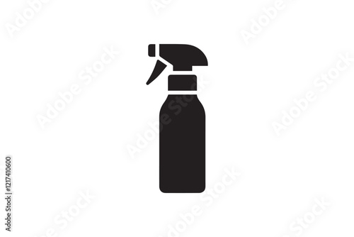  black and white simple spray bottle vector silhouette 