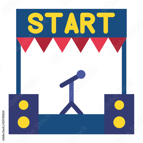 Vector Design Commence Icon Style