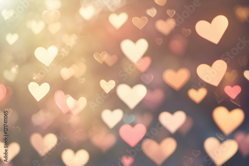 Abstract heart light or bokeh background. Valentine Day concept