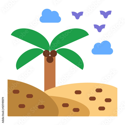 Vector Design Paradisiacal Icon Style