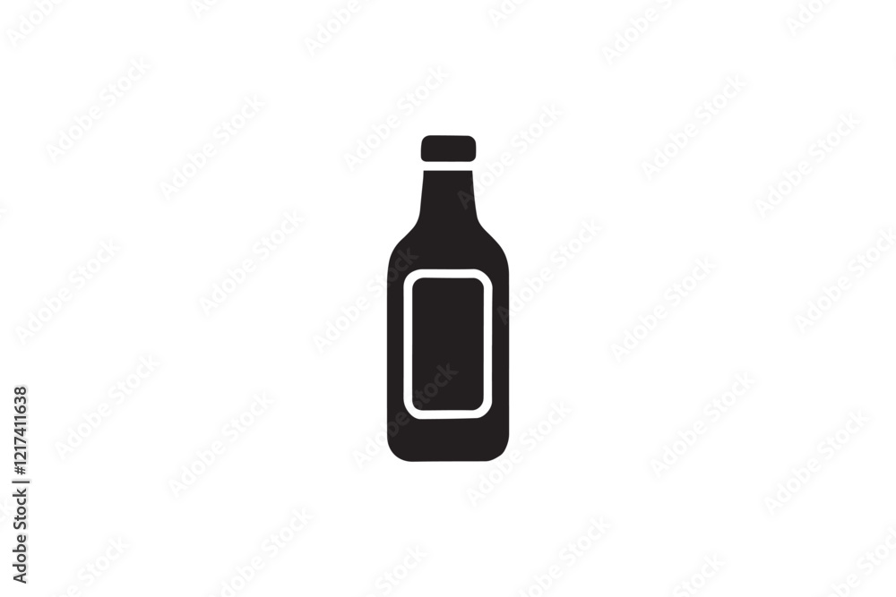 black and white simple bottle vector silhouette black and white simple bottle vector silhouette