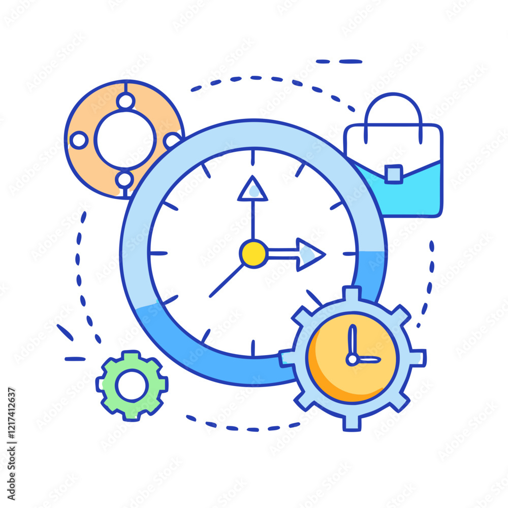 time management icon, time management vector illustration-simple illustration of time management, perfect for time management logos and icons