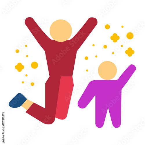 Vector Design Jubilant Jubilation Icon Style