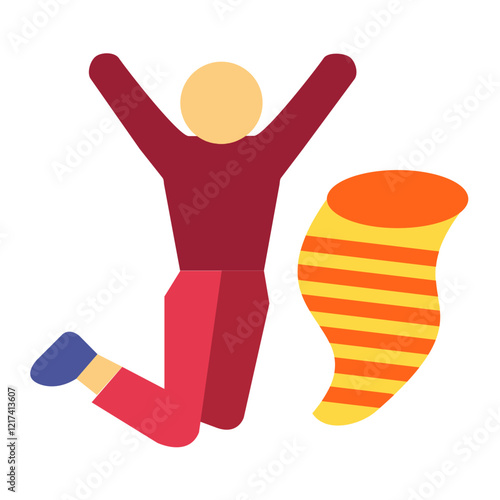 Vector Design Jubilant Whirl Icon Style