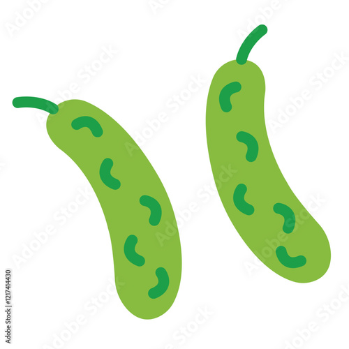 Vector Design Cucumber Icon Style