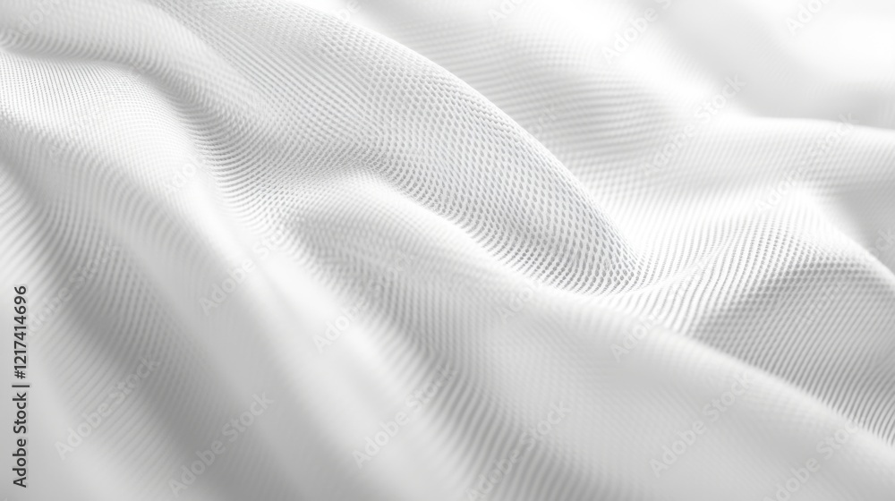 Obraz premium Elegant White Fabric Texture with Subtle Geometric Pattern