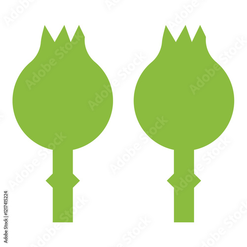 Vector Design Poppy Seed Icon Style
