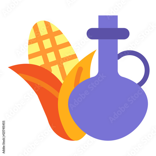 Vector Design Corn Oil Icon Style