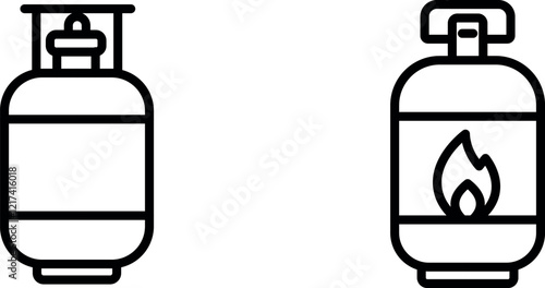 "Gas Cylinder Icon for Storage and Energy Supply"