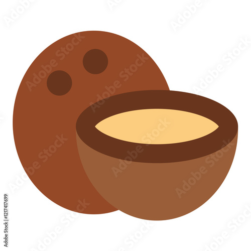 Vector Design Coconut Crush Icon Style