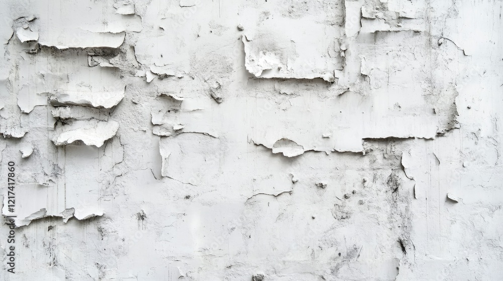 Obraz premium Abstract Texture: Peeling White Wall