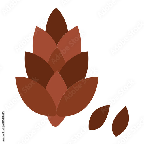 Vector Design Pine Nut Passion Icon Style