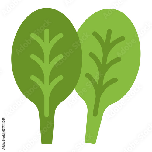 Vector Design Spinach Splendor Icon Style