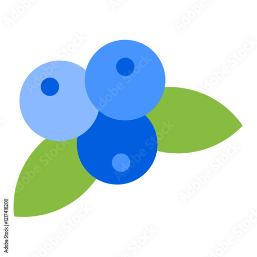 Vector Design Blueberry Boulevard Icon Style