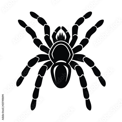 goliath birdeater tarantula spider icon silhouette white background