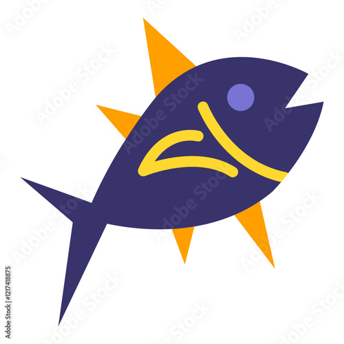 Vector Design Tuna Twist Icon Style