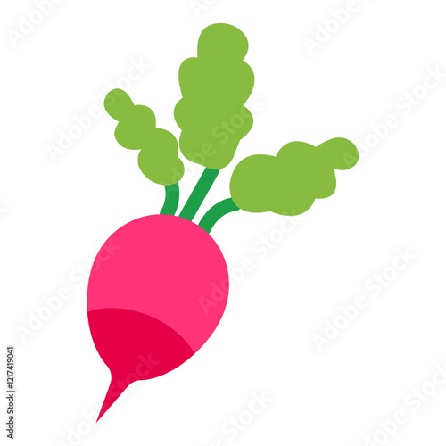Vector Design Radish Ripple Icon Style