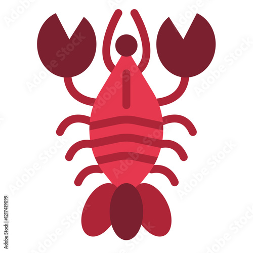 Vector Design Lobster Lagoon Icon Style