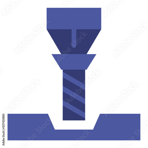 Vector Design CNC Machine Icon Style
