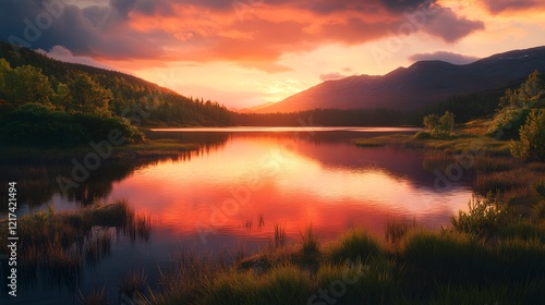 Wallpaper Mural Serene Sunset Landscape Torontodigital.ca