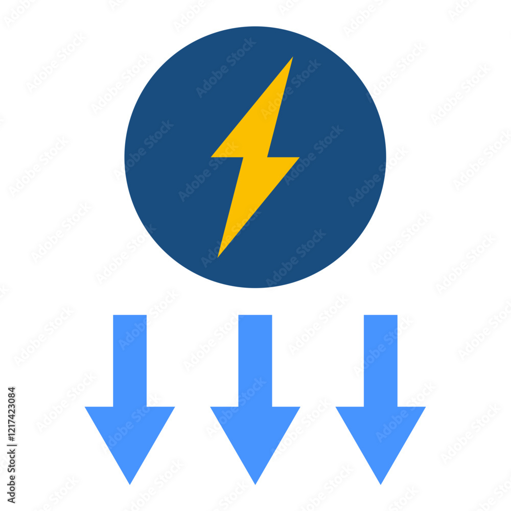 Vector Design Power Consumption Icon Style Vector Design Power Consumption Icon Style