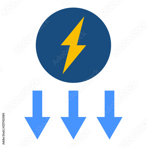 Vector Design Power Consumption Icon Style