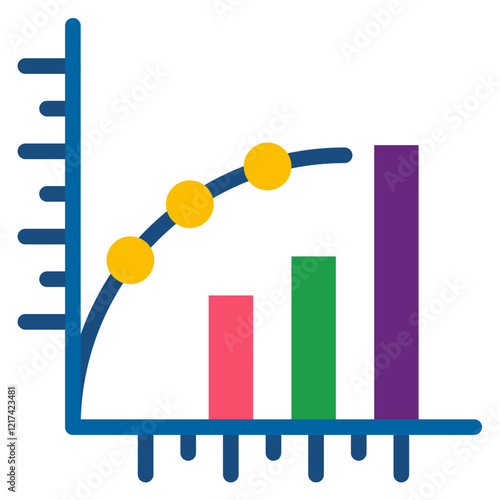 Vector Design Pareto Chart Icon Style