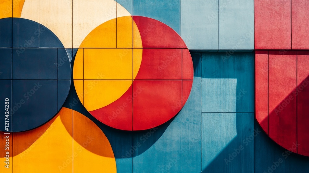 Obraz premium Colorful Geometric Architectural Design