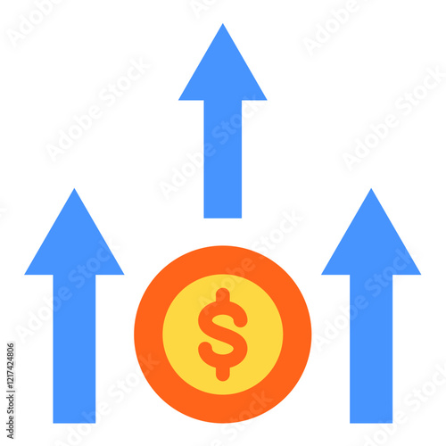 Vector Design Net Profit Margin Icon Style