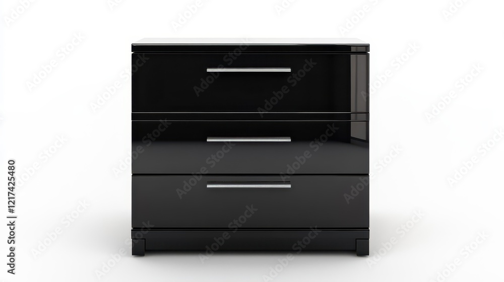 Modern Black Nightstand with Sleek Design Modern Black Nightstand with Sleek Design